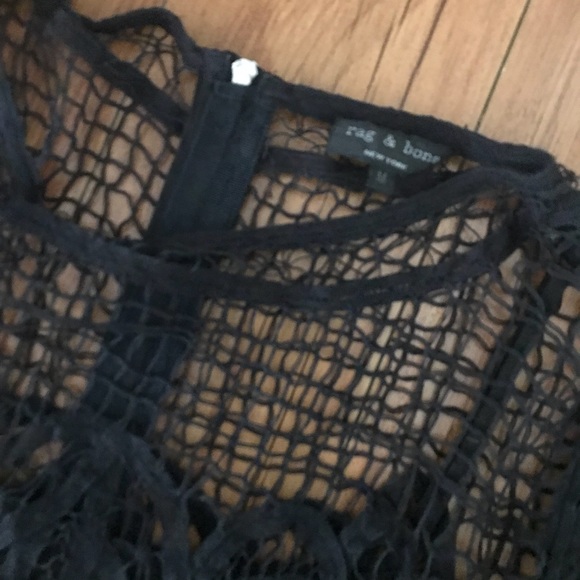 Rag & Bone Nancy Black Crochet Lace Net Dress - Picture 6 of 6